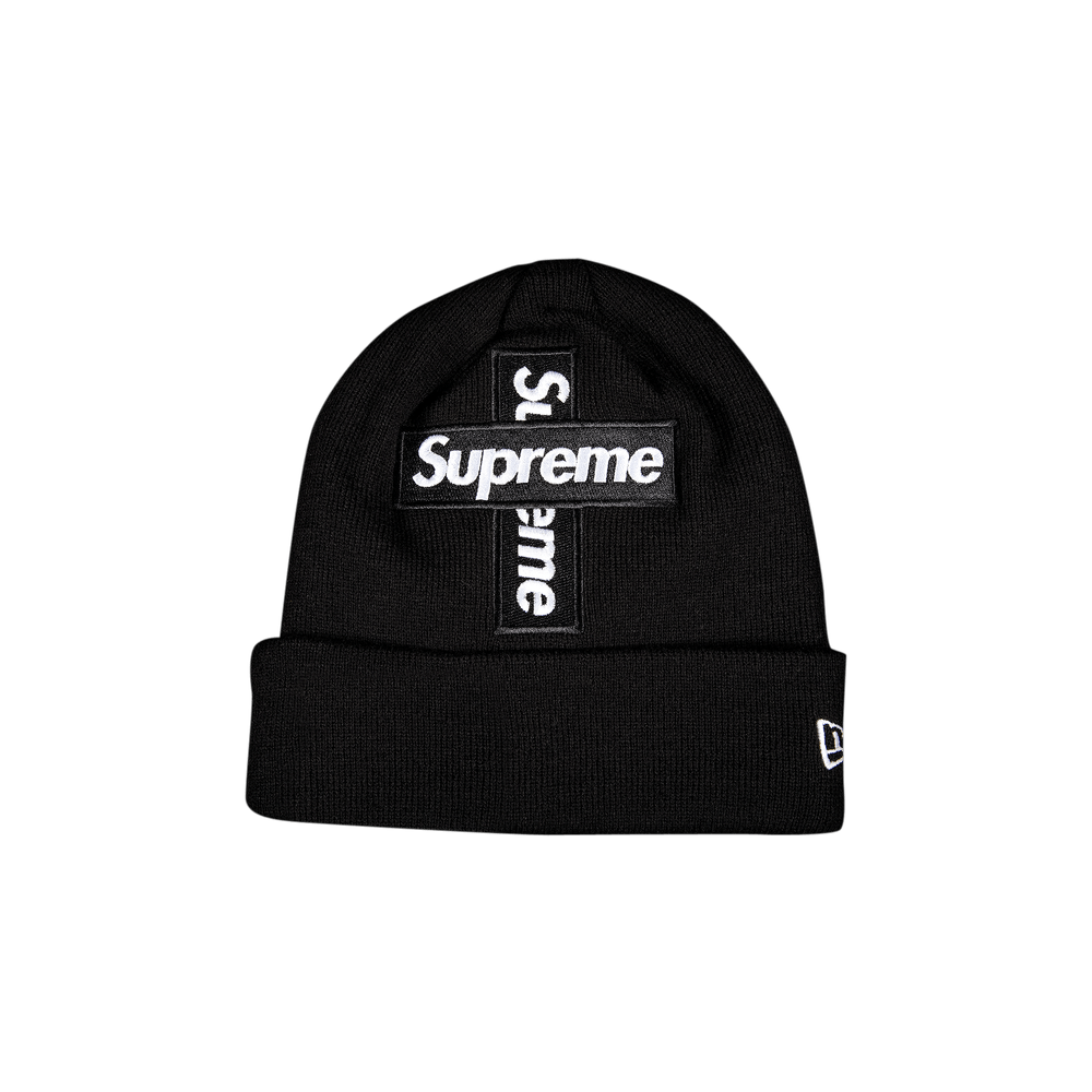 Supreme x New Era Cross Box Logo Beanie 'Black'