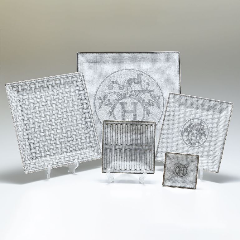 エルメス HERMES モザイク ヴァンキャトル プラチナ プチカレ スクエア 