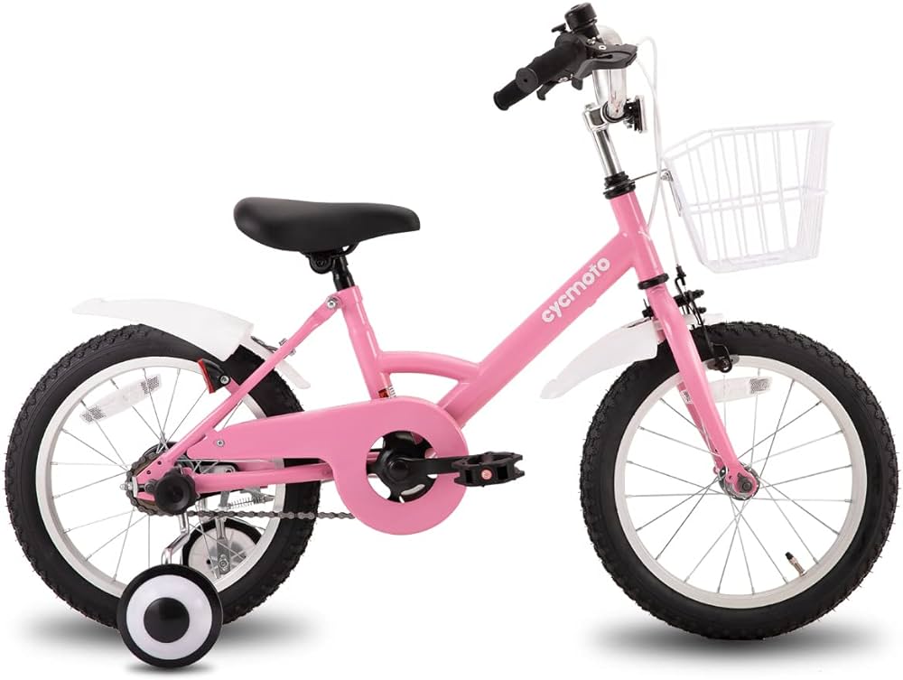 cycmoto 子供用自転車 2 3 4 5 6歳 12インチ 14インチ 16インチ 幼児用自転車 ランニングバイク 誕生日プレゼント  バランス感覚養成 キッズバイク 贈り物 高さ調節可能 補助輪付き カゴ付き 男の子 女の子 ピンク ブルー イエロー グリーン