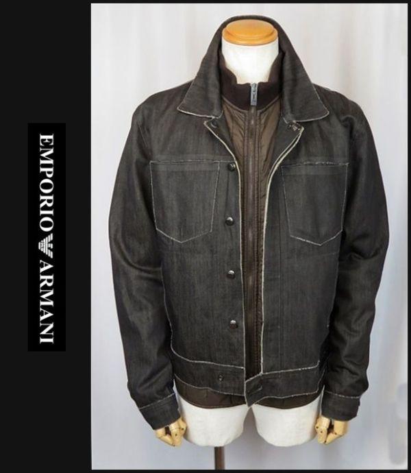 EMPORIO ARMANI layered  Left cut デニム JKT