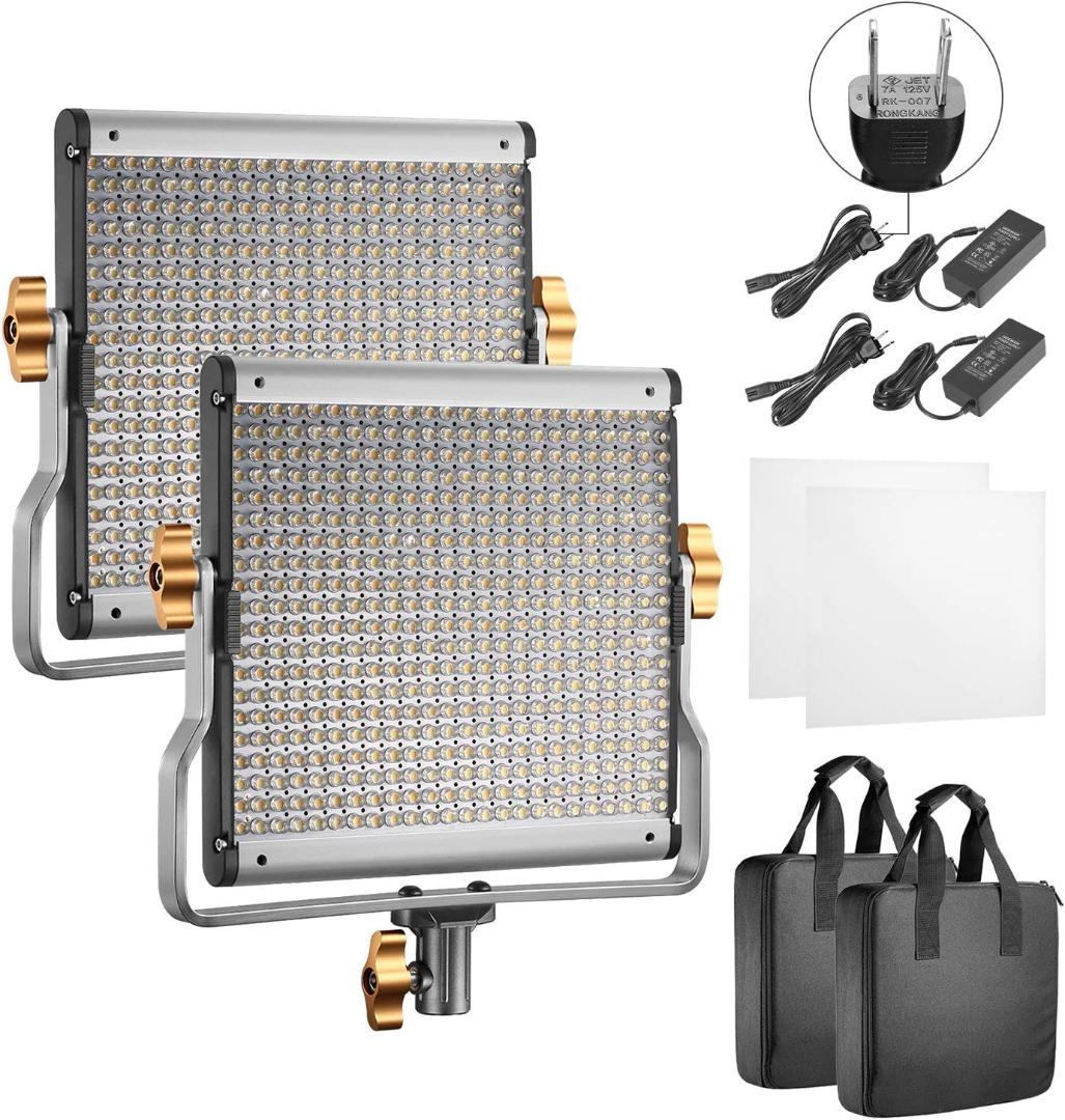 29W　Neewer 2個セット 調光可能　LEDビデオライト　照明　スタジオ