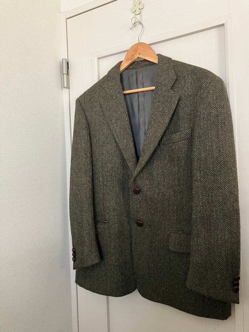 vintage ハリスツイードHARRIS TWEED テーラードジャケット