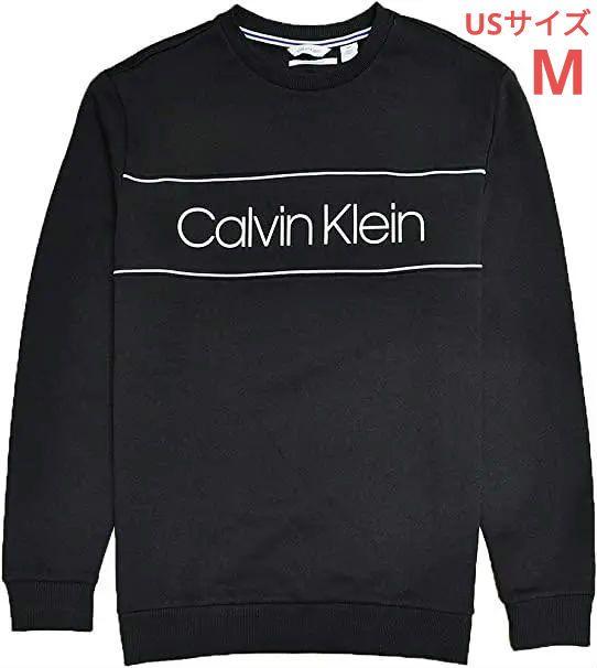 [Calvin Klein] カルバンクライン ロゴ入り スウェット 黒(M)
