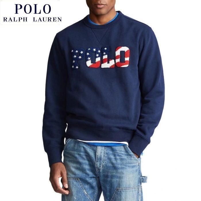新品 正規 US Ｌ ラルフローレン フリース グラフィック スウェットシャツ