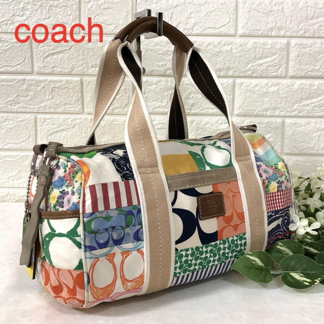 coach コーチ ボストン レディース 旅行 キャンバス バッグ シグネチャー