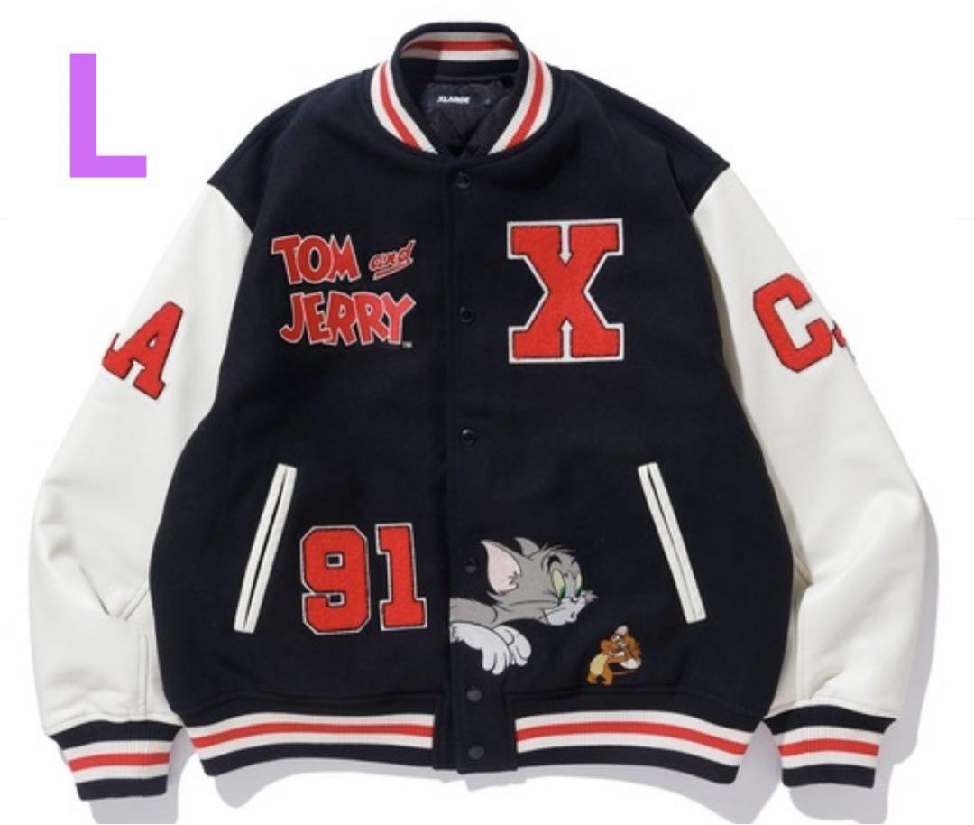 ジャケット・アウター XLARGE x TOM AND JERRY VARSITY JACKET