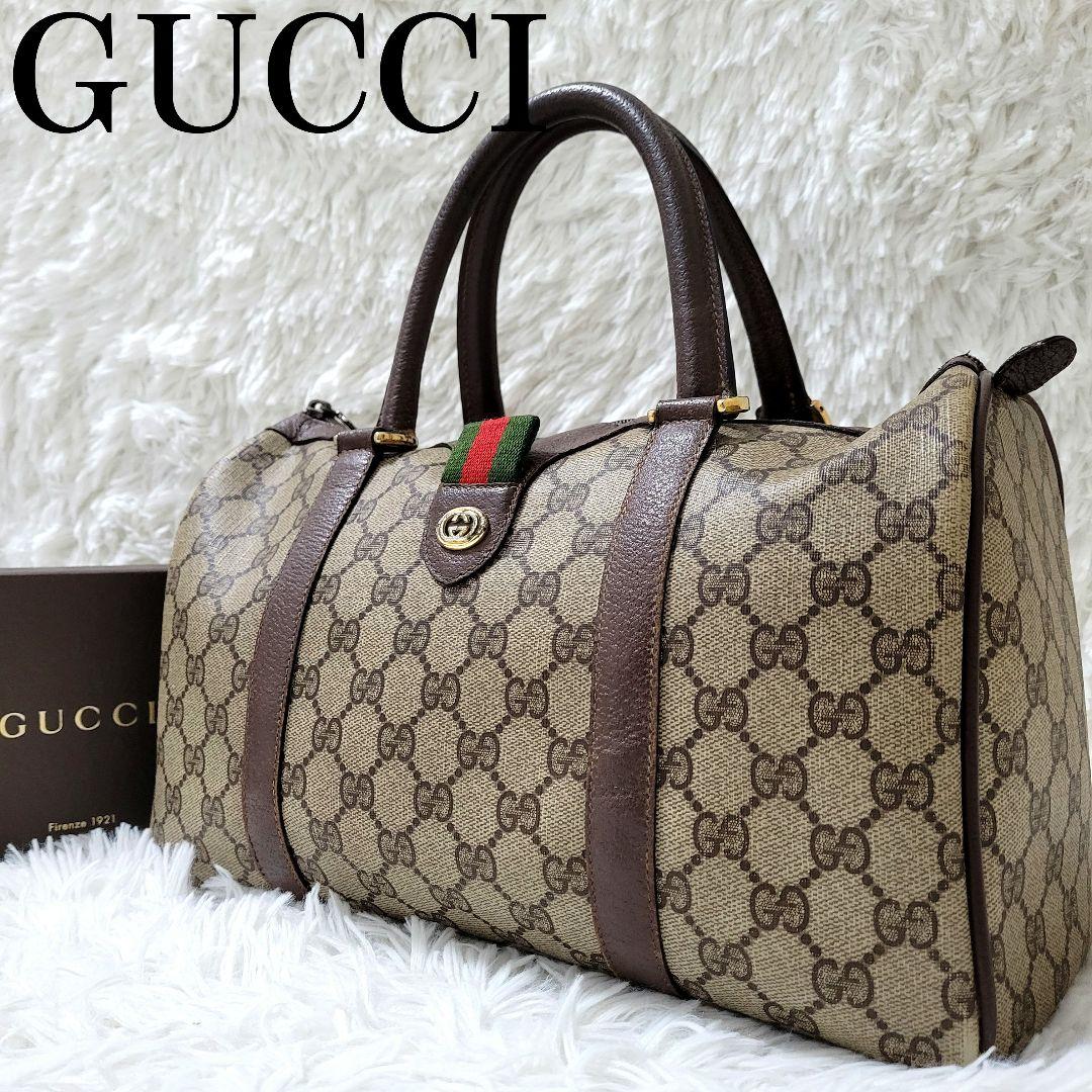 GUCCI ボストンバッグ シェリーライン インターロッキング GGスプリーム