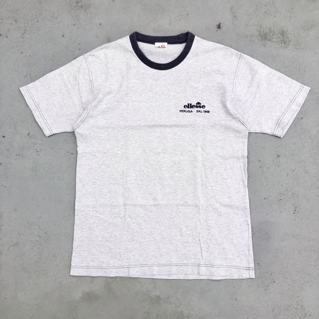 ellesse 刺繍ロゴ リンガーTシャツ M グレー 在原みゆ紀 あいみょん