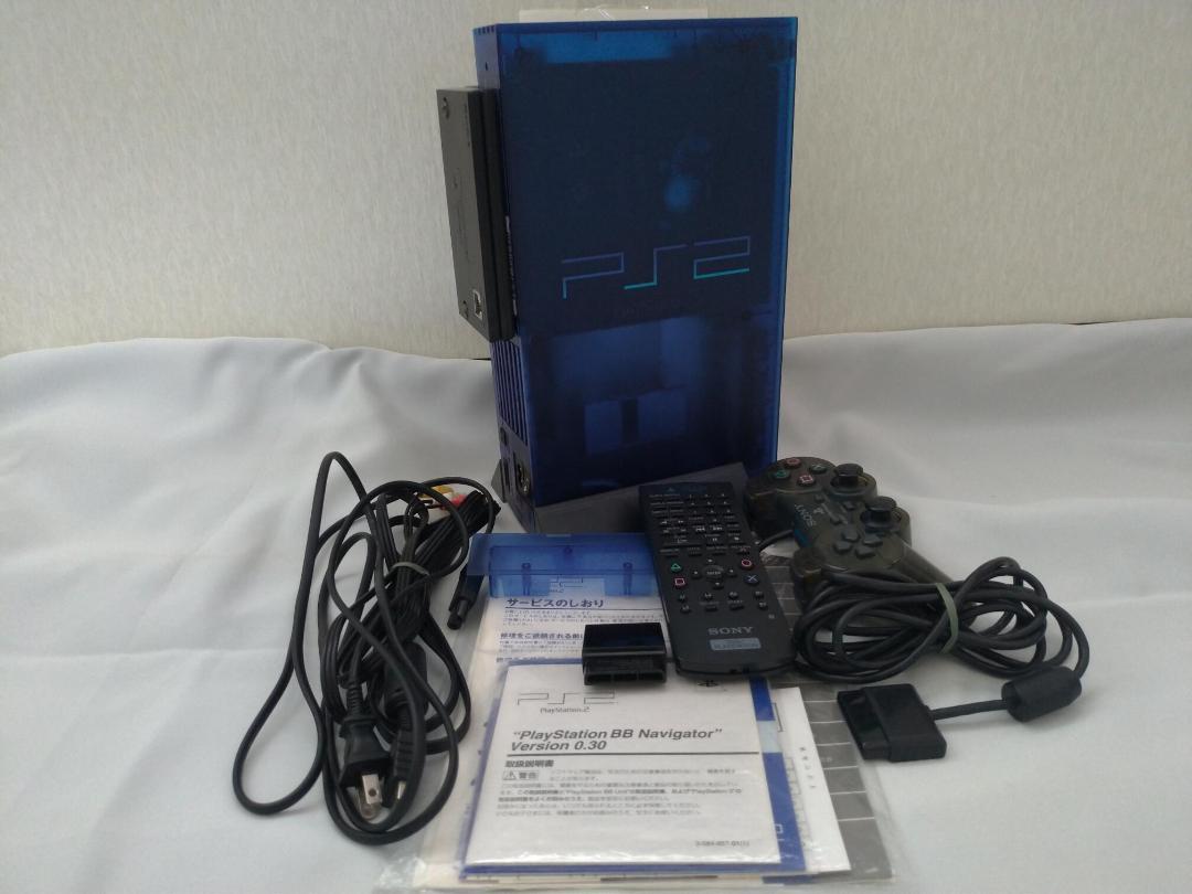 PS2 SCPH-37000 オーシャンブルー BBユニット付