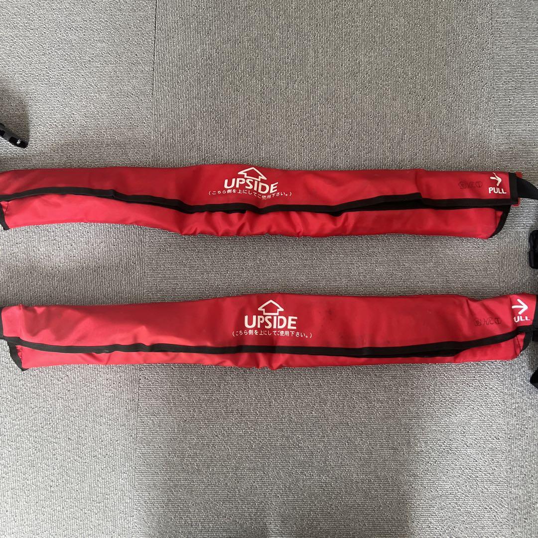 ライフジャケット2本セット　腰巻　レッド　桜マーク　救命胴衣　TYPE-A