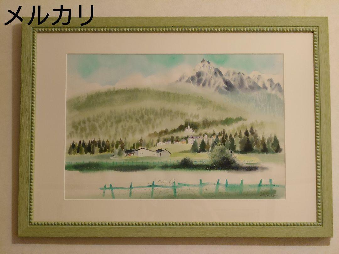 渡辺あきおさんの水彩画　原画　真作　美品