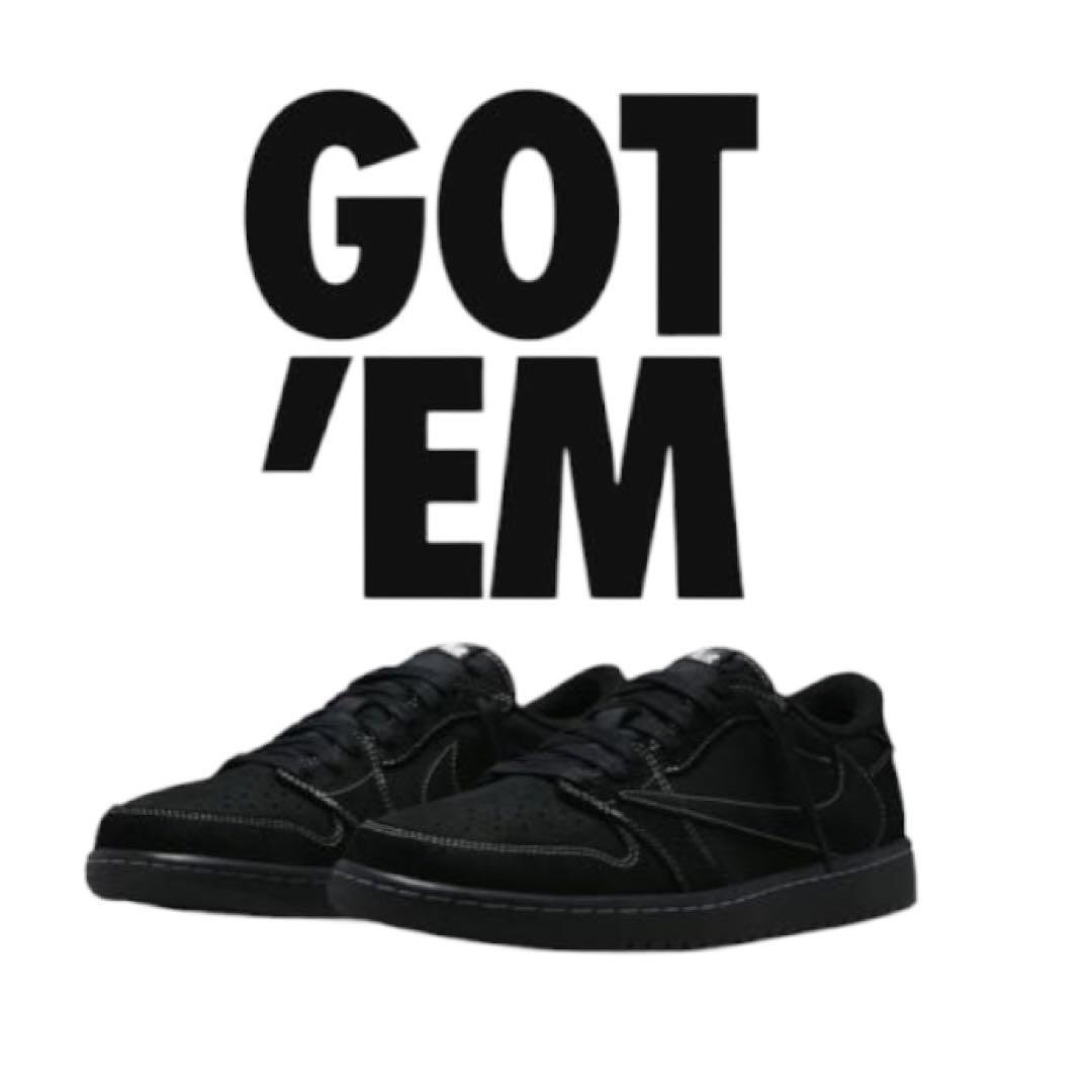トラヴィススコット　ブラックファントムair jordan1