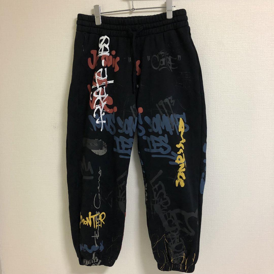 STAMPD スタンプド スウェットパンツ 総柄 サイズL ブラック