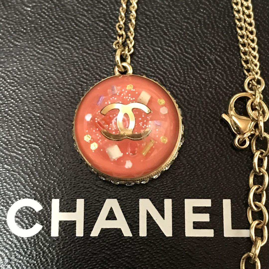 シャネル　ネックレス　CHANEL ピンク　ゴールド　極美品　ヴィンテージ　希少
