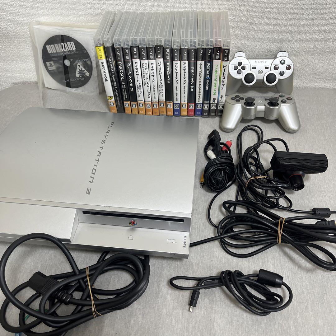 PS3 ブラック 80GB SONY CECHL00 PS3 PS1ソフトまとめ