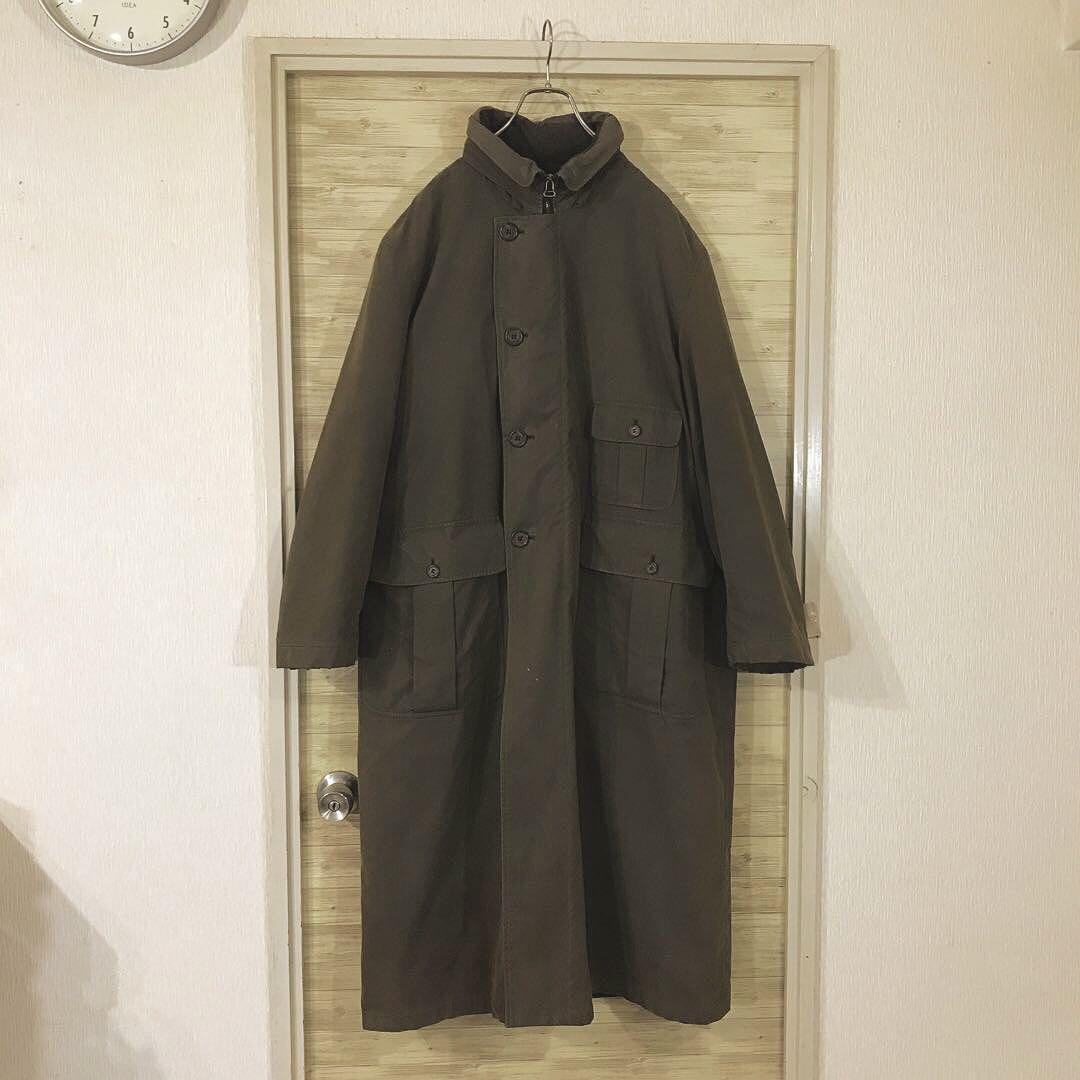 一点物 古着 イタリア製 ヴィンテージ ロング丈 ミリタリー モッズコート XL