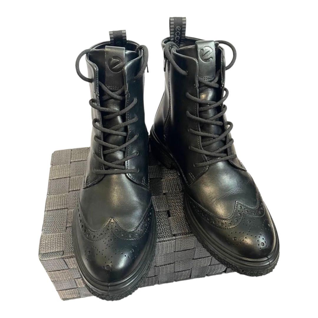 美品✨◾️ecco◾ショートブーツ◾️ゴアテックス◾️24◾️ユニセックス◾️サイドジップ