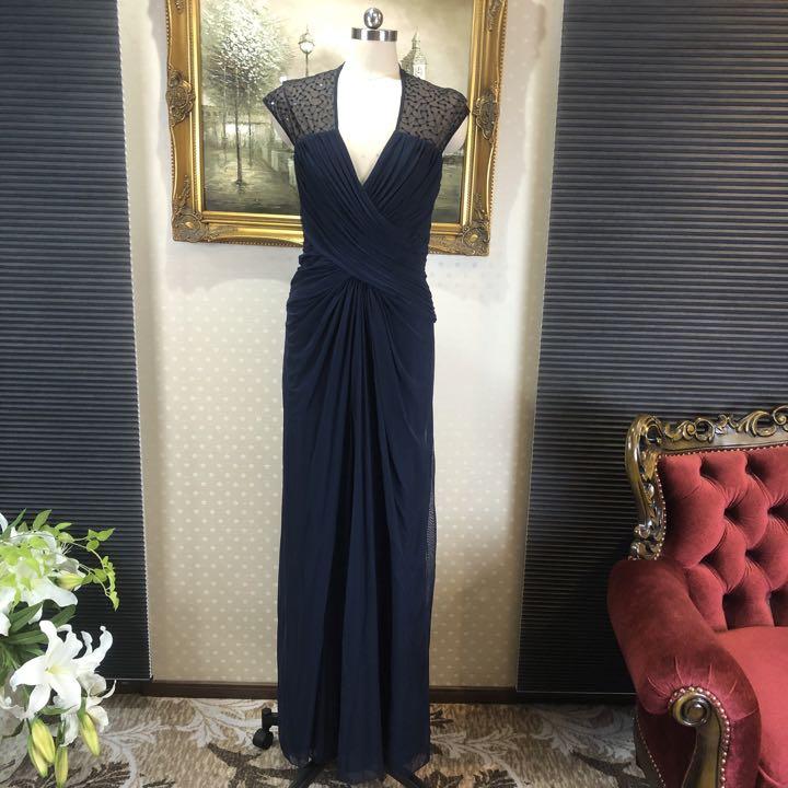 新品☆ TADASHI SHOJI 紺色　サイズXS( T12)