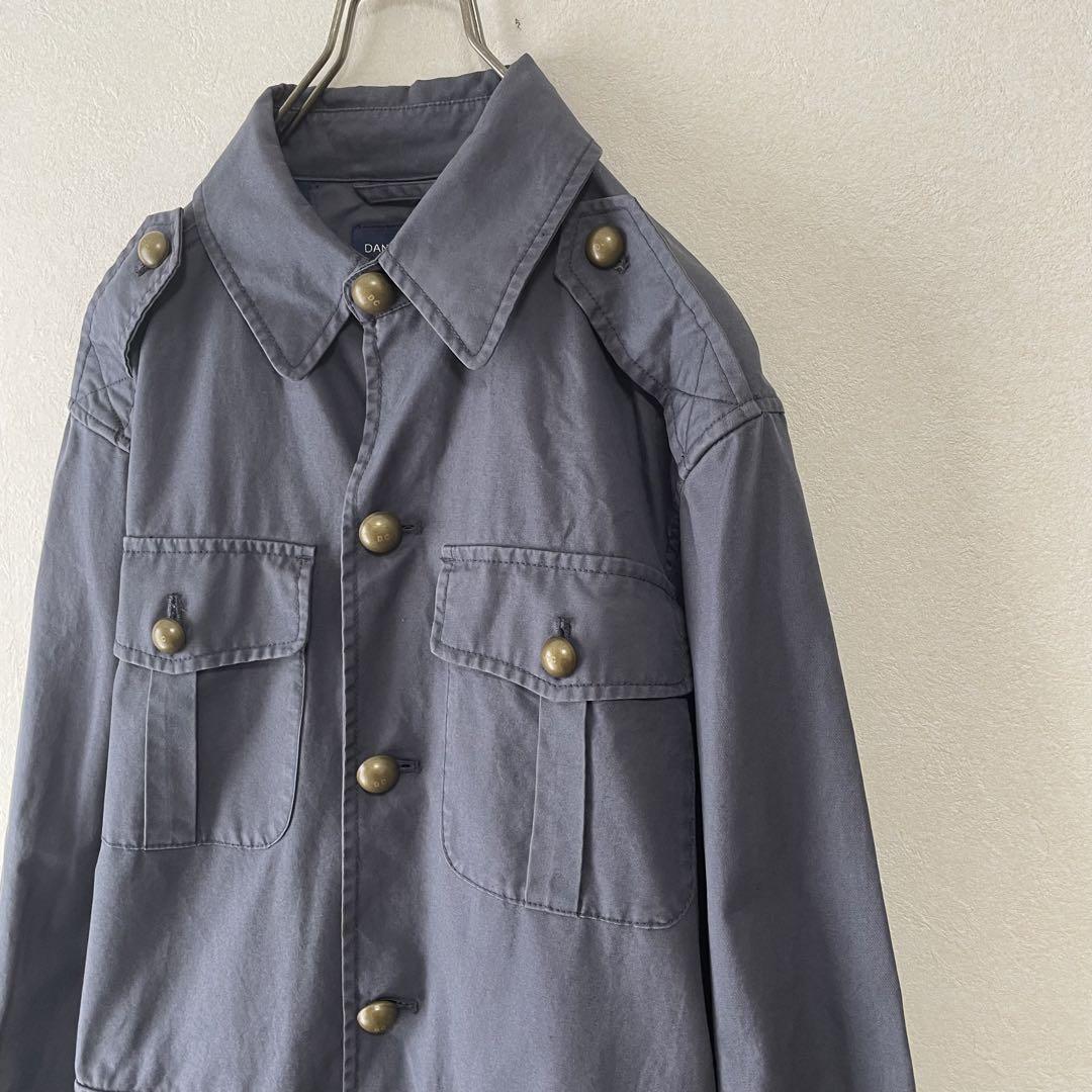 古着 ダニエルクレミュ ミリタリー ジャケット M ネイビー ベルテッド
