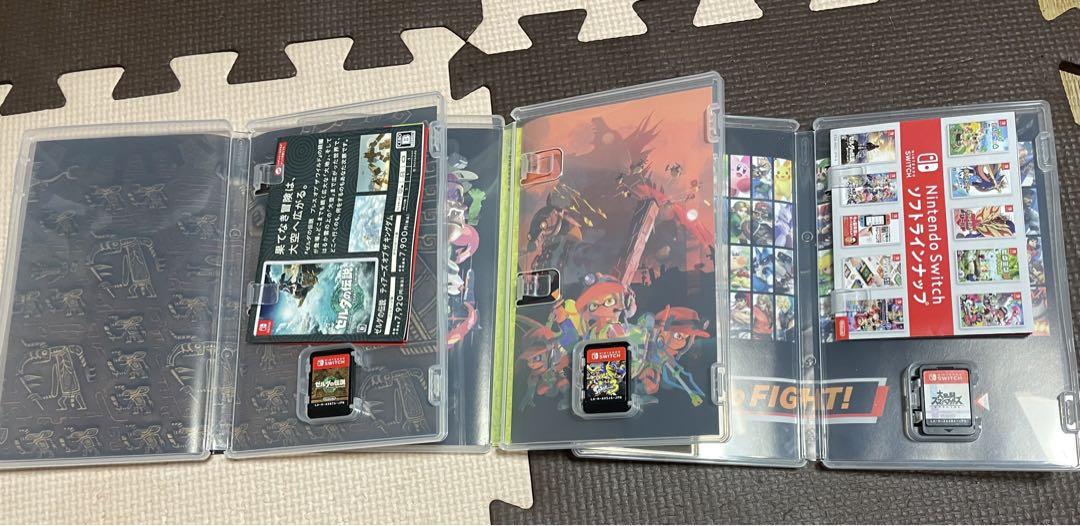 Switchソフト　ゼルダの伝説、スプラトゥーン3、入乱闘スマッシュブラザーズ