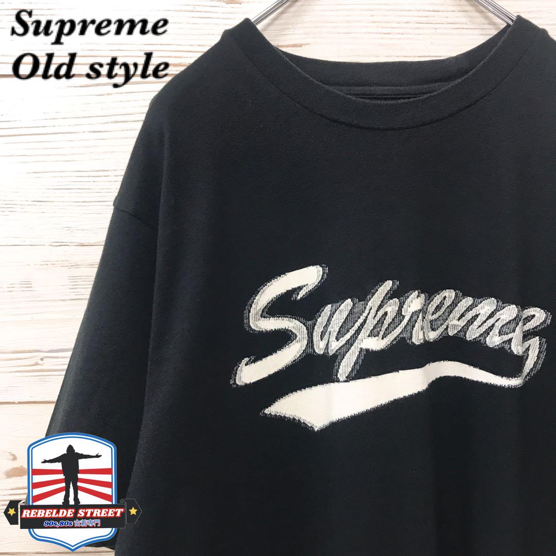 《激レア》シュプリーム supreme☆Tシャツ XL デカロゴ ブラック 黒色