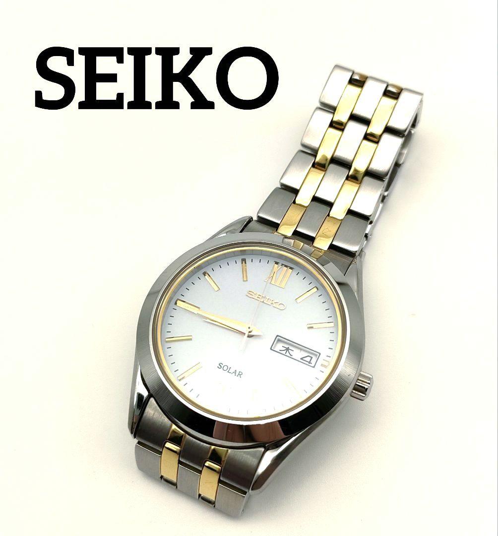 SEIKO セイコー ソーラー 腕時計 V158-0BA0 腕周り17cm