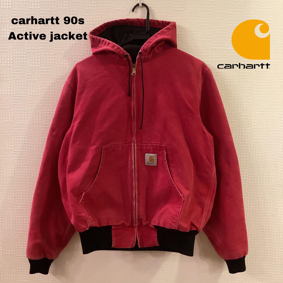【90s vintage 】カーハート　アクティブジャケット　ピンク　赤