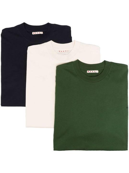 サイズ48 MARNI ロゴ刺繍入りパックTシャツ