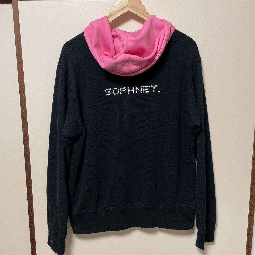 ◆激レア　SOPHNET. パーカー　S コットン　ブラック　ソフ　ピンク　ロゴ