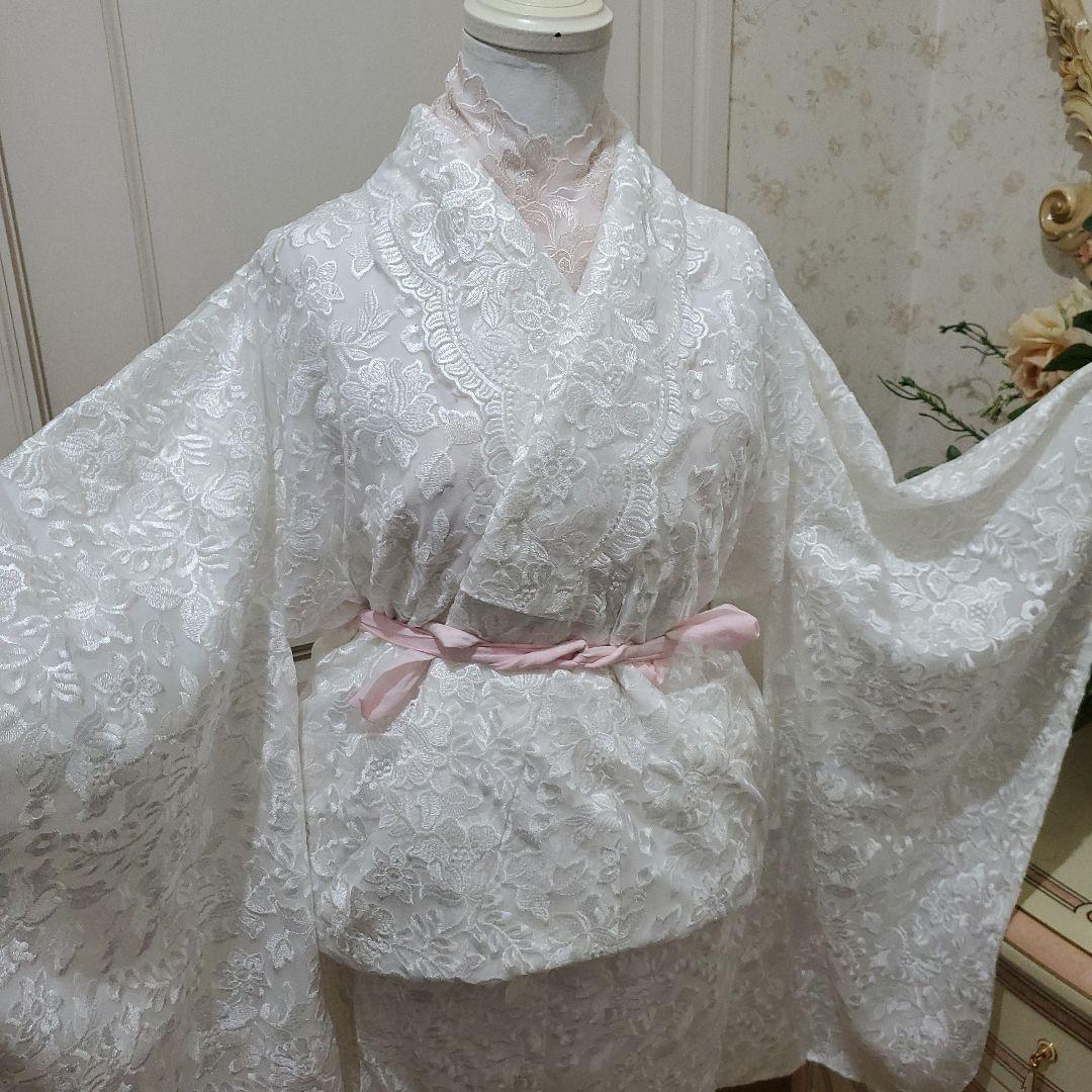 【返品不可】 専用出品です にゃんぱす様 刺繍レース 振袖 お誂え 長襦袢 二尺袖 振袖