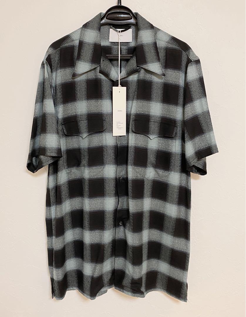 SUGARHILL OMBRE PLAID HALF SLEEVE BLOUSE