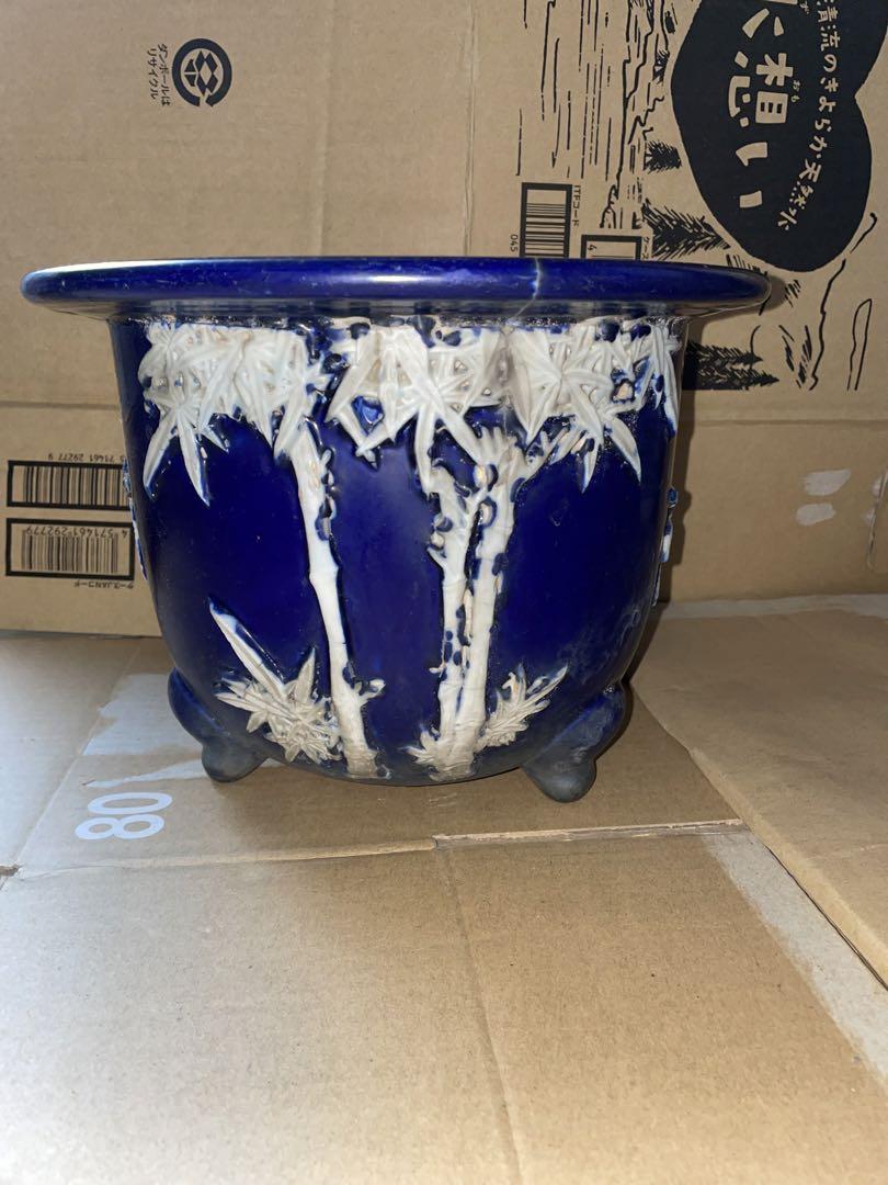 盆栽鉢 植木鉢 鉢 瑠璃　アンティーク