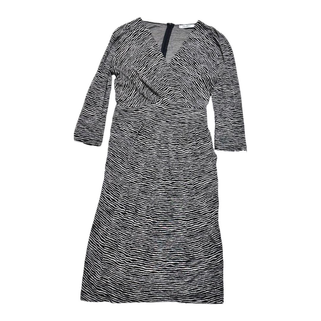 Max Mara 高級ライン ゼブラデザイン　カシュクール　ワンピース38