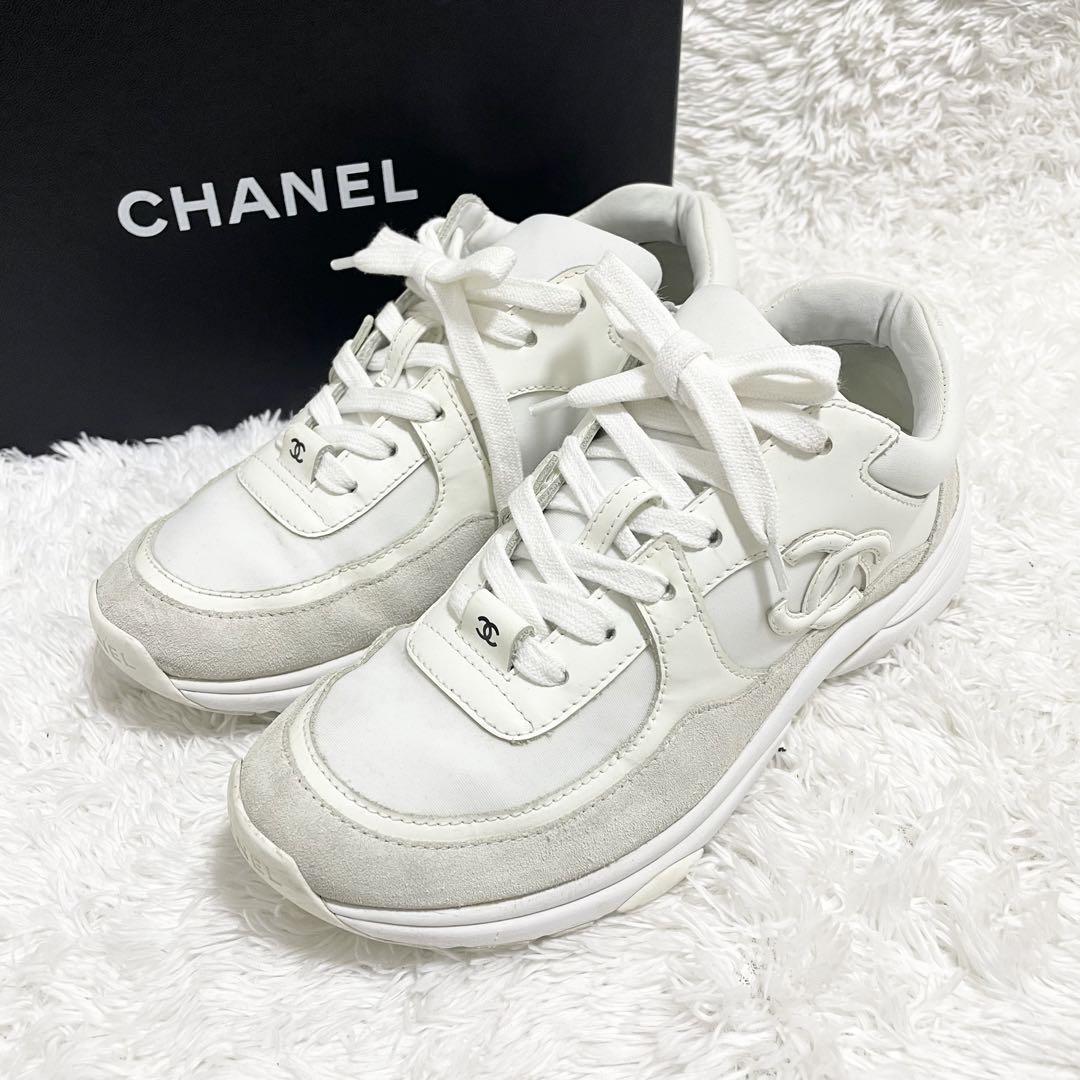 極美品✨CHANEL スニーカー　ココマーク　ロゴ　36