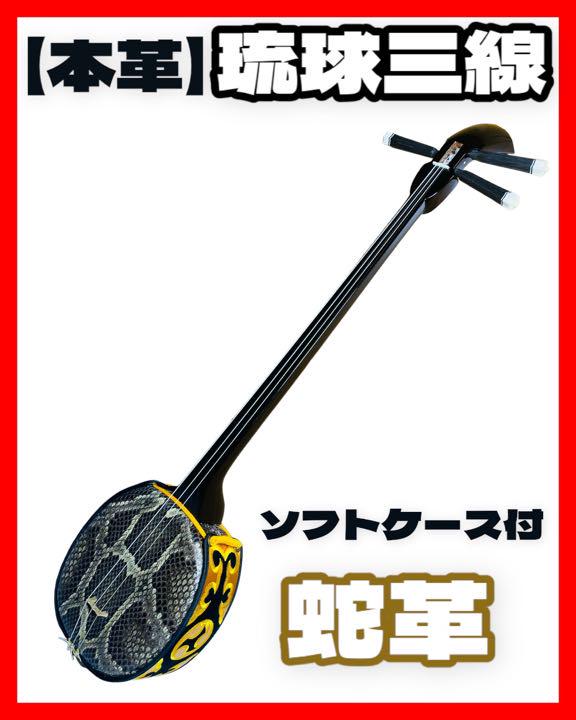 【本蛇革】琉球三線 三味線 ソフトケース付き