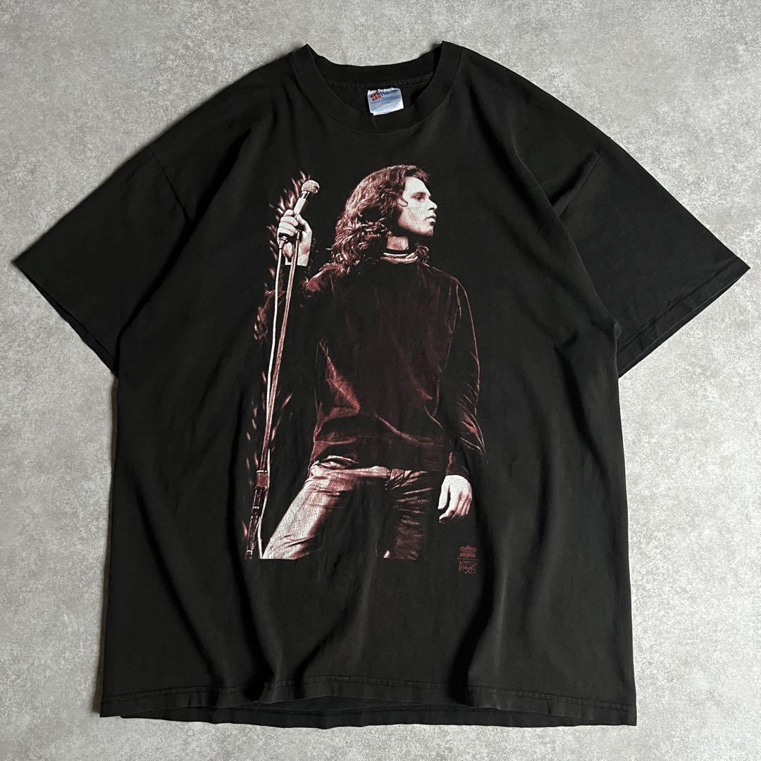 古着90sヘインズ 半袖Tシャツ ドアーズ ジムモリソン バンT 人物T