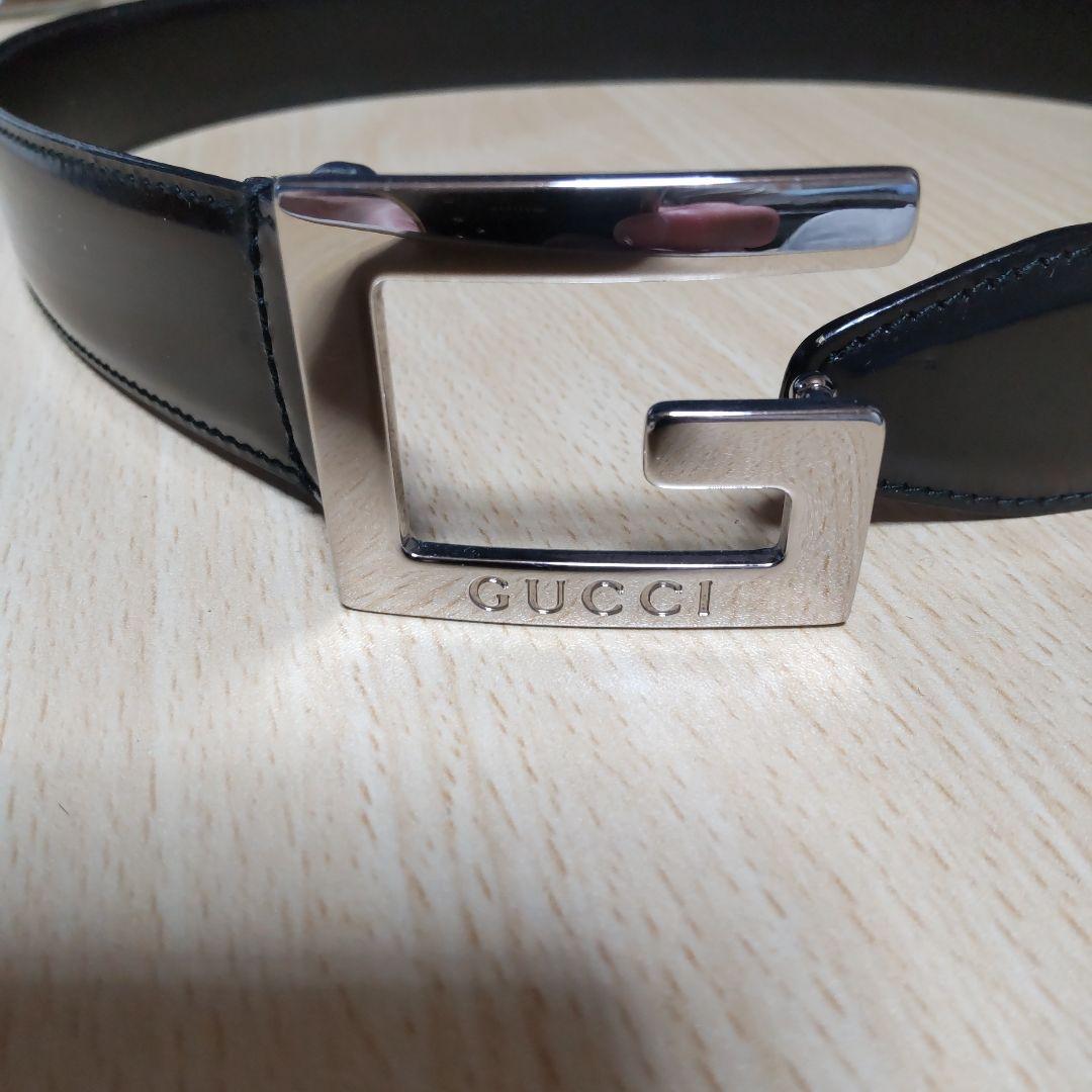 ＊GUCCI グッチ＊ベルト バックル【黒】シルバー