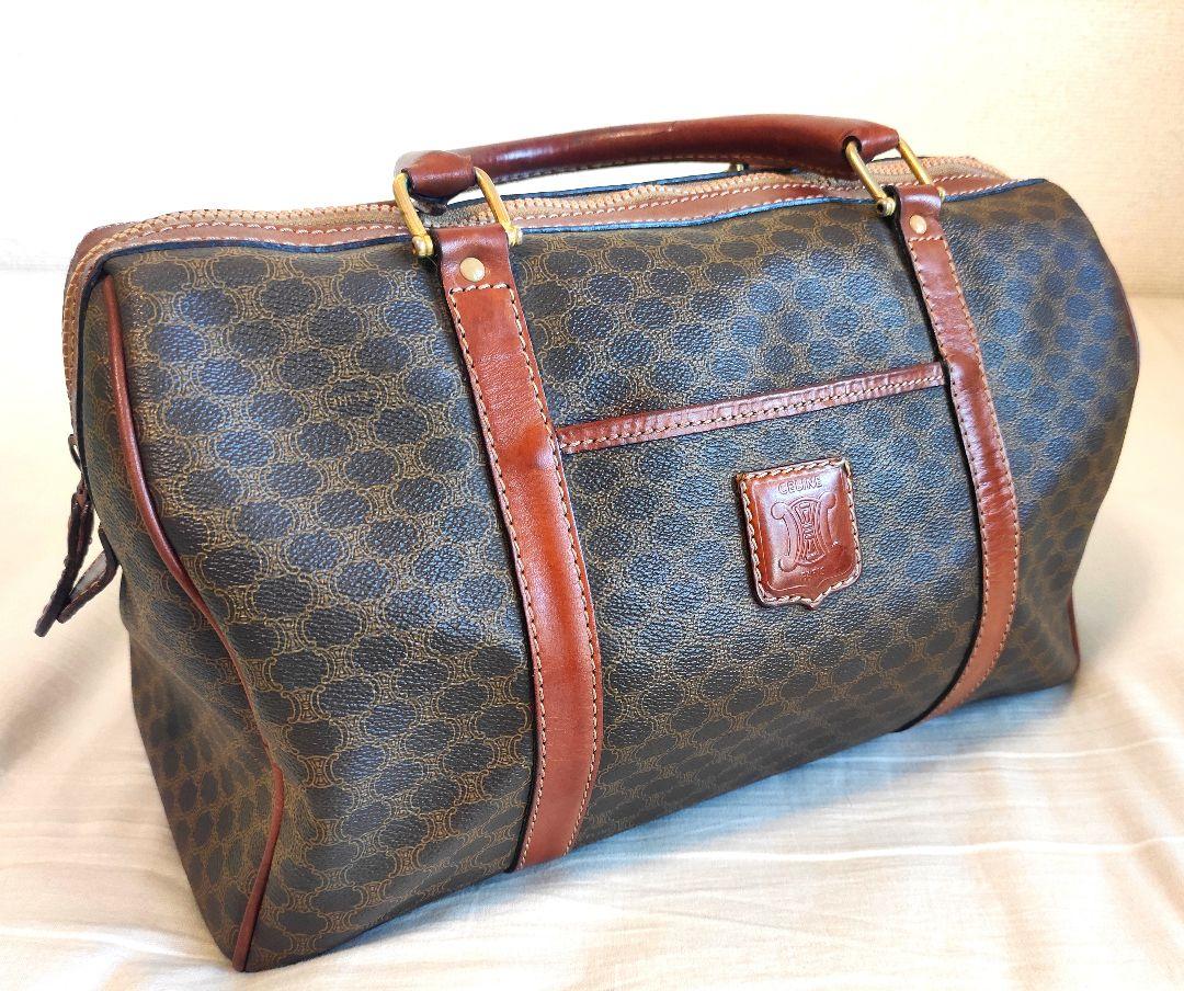 CELINE　セリーヌ　ミニボストンバッグ　マカダム柄　トリオンフ