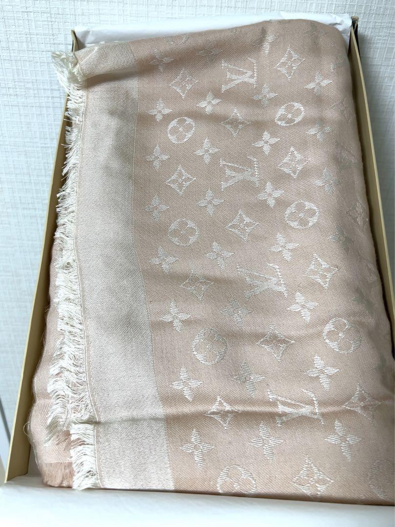 ルイヴィトン♡ モノグラム ストール シルク ウール 薄ピンク♡