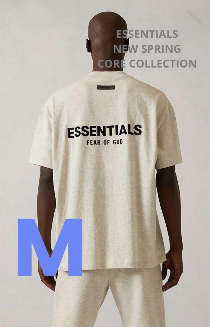 FOG エッセンシャルズ Tシャツ ロゴ オフホワイト 灰 M
