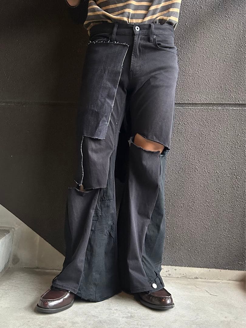 大特価！リメイク　フレア　デニム　スカート　パンツ