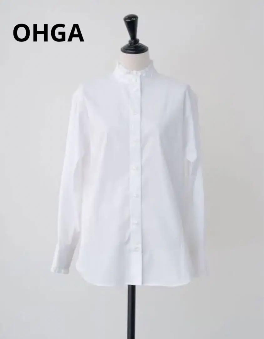 【OHGA】スタンドフリルシャツ
