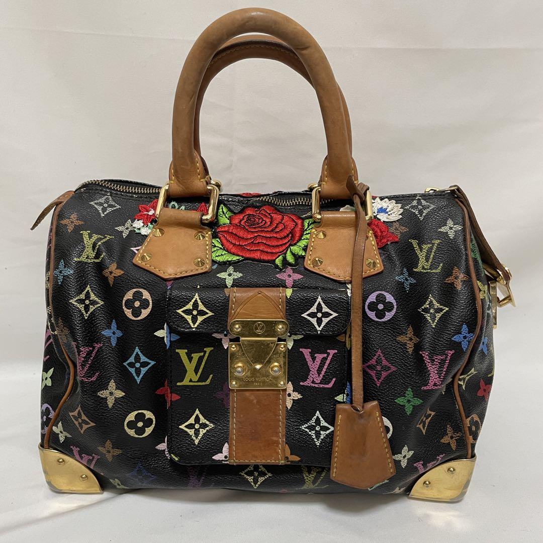 ルイヴィトン モノグラム マルチカラー スピーディー LV ロゴ ハンドバッグ