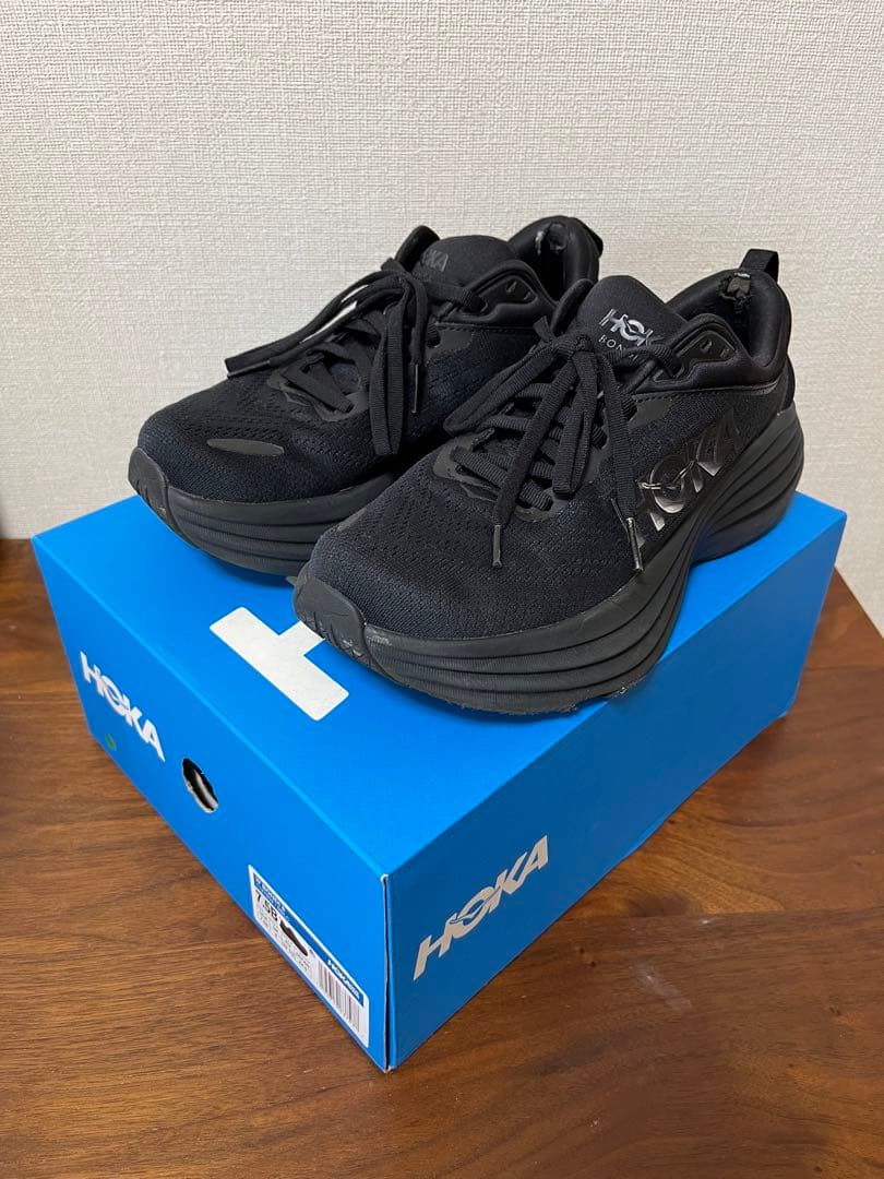 HOKA ONE ONE/W BONDI 8/ブラック/24.5㎝