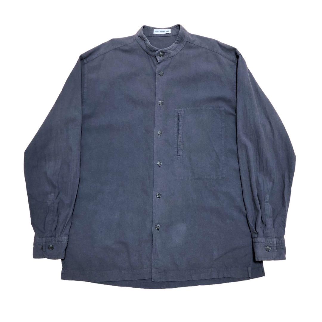 ISSEY MIYAKE MEN 00's 製品染バンドカラーシャツ