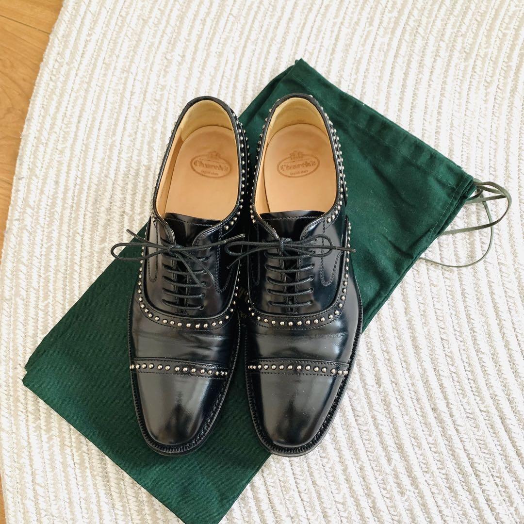 【美品】チャーチ　church’s オックスフォード スタッズ　36 1/2