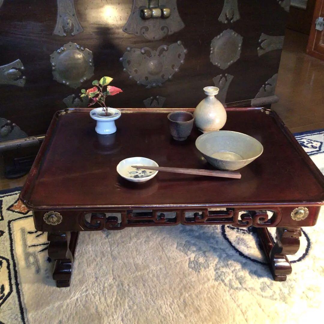あなたにおすすめの商品 A693   李朝　家具　李朝膳　 李朝盤　  ソバン　 机　卓 座卓/ちゃぶ台