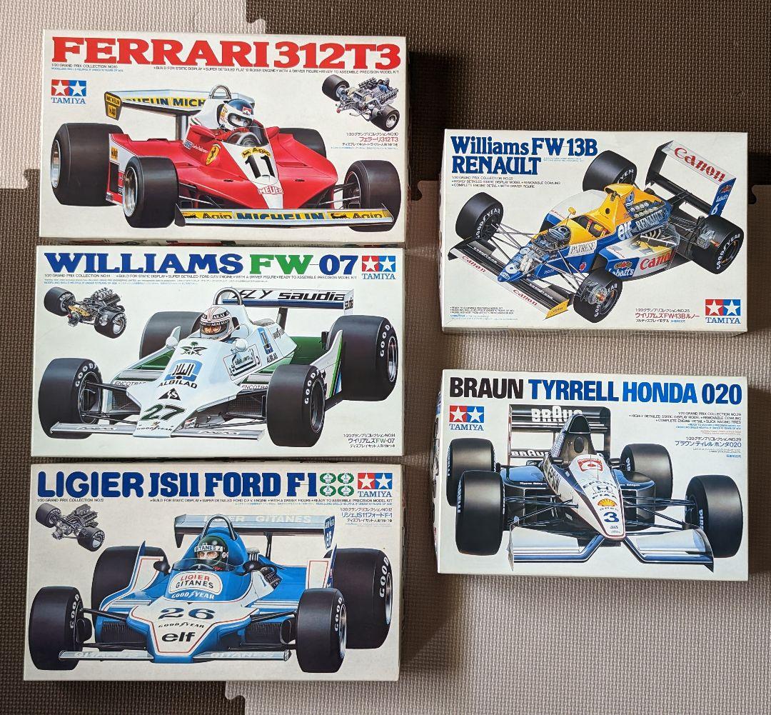 タミヤ 1/20 F1ブラモデル 5台