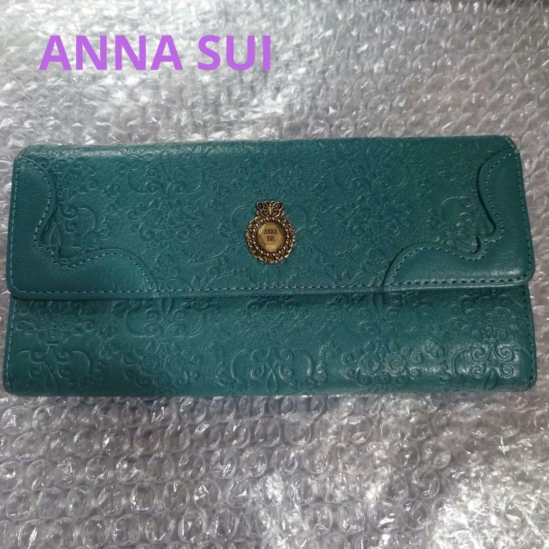 アナスイANNASUI　がま口長財布　ヴィンテージローズシリーズ　グリーン　レア