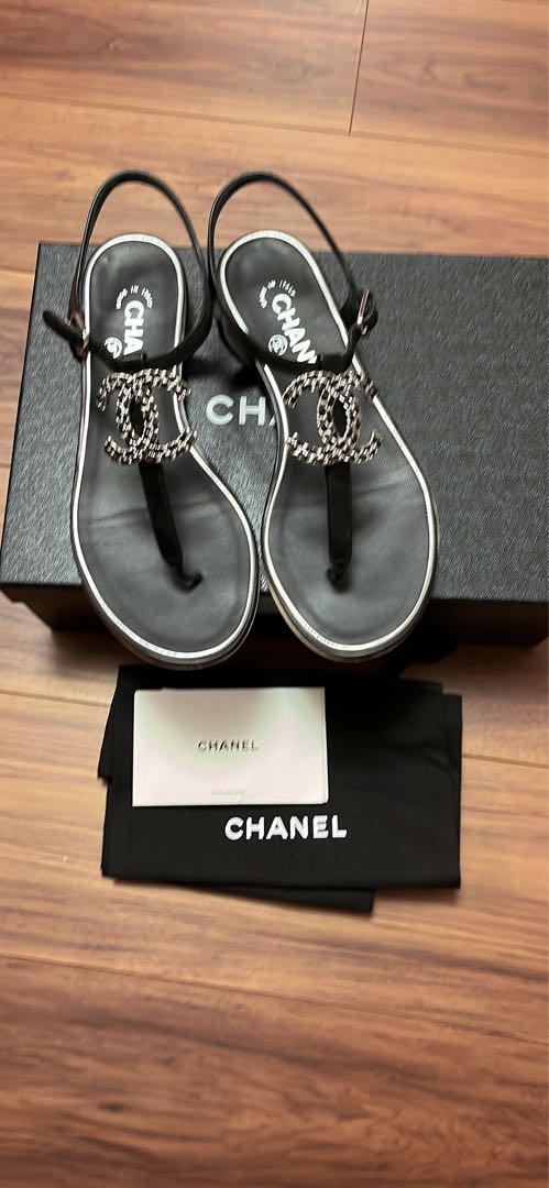 CHANEL★メダルロゴサンダル37.5